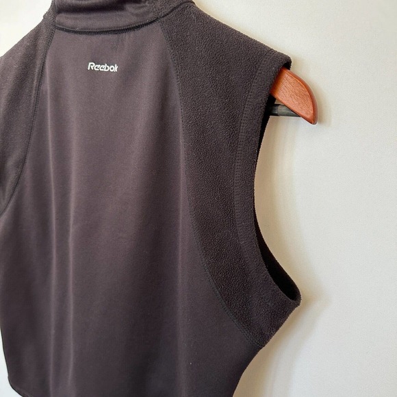 Reebok Womens Full Zip Activewear Black Vest Ladies Large Vintage Sleeveless - Picture 6 of 9